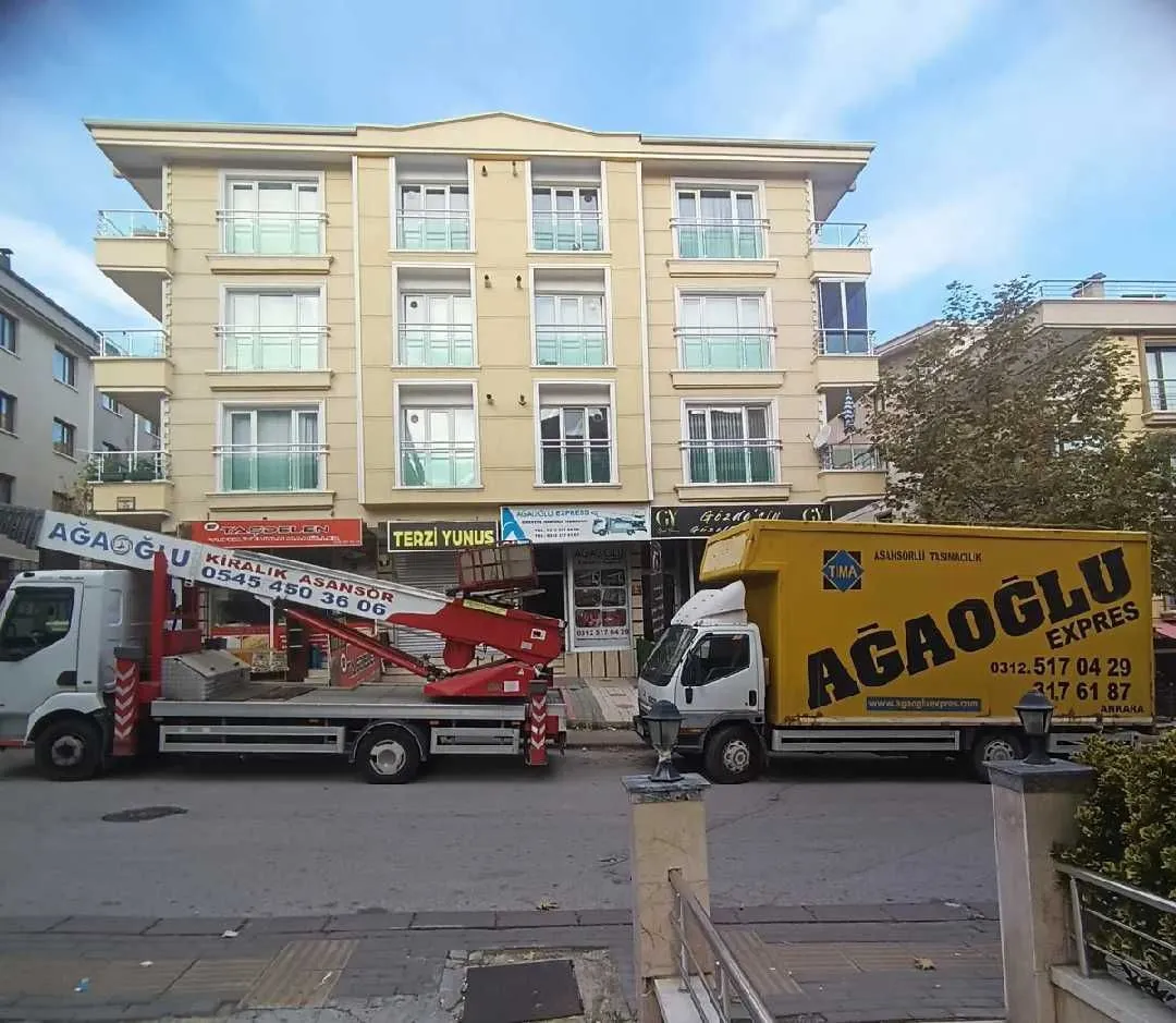 Çayyolu asansörlü taşıma - mobil asansör ve nakliye aracı